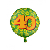 Helium ballon 40 jaar party 45cm